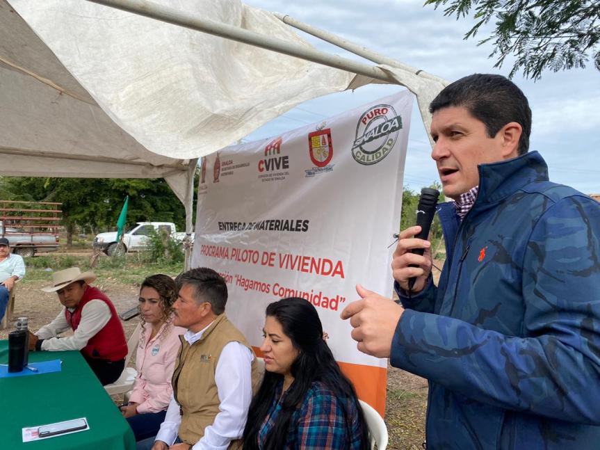 Gobierno de Sinaloa inicia programa de autoconstrucción de vivienda “Hagamos&nbsp;Comunidad”.